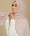 Barely Peach Chiffon Hijab