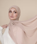 Barely Peach Chiffon Hijab