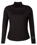 Black High Neck Long Sleeve Body Shirt | Tee Shirt