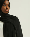 Small Black Modal Luxe Hijab Scarf