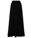 Black Pleated Chiffon Modest Maxi Skirt