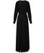 Black Wrap Long Sleeves Modest Maxi Dress