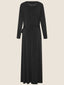 Black A-Line Long Sleeve Jersey Dress