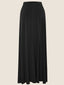 Black A-Line Jersey Maxi Skirt