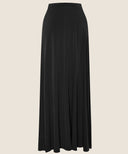 Black A-Line Jersey Maxi Skirt