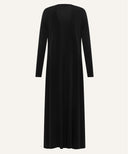 Black A-Line Long Sleeve Jersey Cardigan