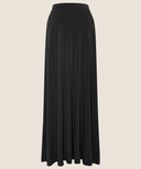 Black A-Line Jersey Maxi Skirt