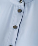 Blue Grey Contrast Piping Button Down Matching Set
