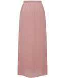 Blush Nude Pleated  Maxi Chiffon Skirt