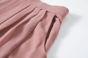 Blush Nude Pleated  Maxi Chiffon Skirt