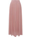 Blush Nude Pleated Modest Maxi Chiffon Skirt