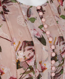 Blush Fil Coupe Floral Full Sleeve Maxi Dress