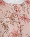 Blush Pink Floral Flared Maxi Dress
