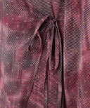 boxes Print Wrap Long Sleeve Maxi Dress