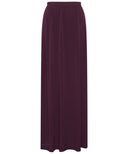 Burgundy Jersey Modest Pencil Maxi Skirt