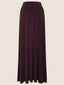 Burgundy A-Line Jersey Maxi Skirt