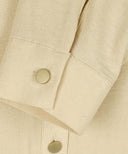 Butter Yellow Pleated Button-Down Shirt