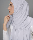 Chalk Grey Chiffon Hijab