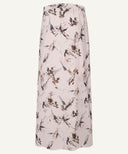 Mauve Chalk Printed Pleated Maxi Skirt