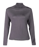 Charcoal High Neck Long Sleeve Full Body Shirt