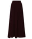 Classic Cocoa Pleated Chiffon Modest Maxi Skirt