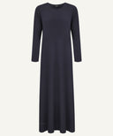 Coal Grey Long Sleeve Maxi Slip Dress