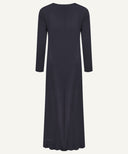 Coal Grey Long Sleeve Maxi Slip Dress