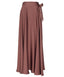 Copper Brown Modest Flared Maxi Skirt