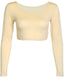 Cream Cropped Body Shirt