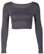 Charcoal Cropped Body Shirt, tee shirt, t shirt