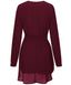 Dark Cherry Long Sleeves Modest Basic Blouse