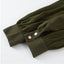 Dark Olive Ruffle Detail Long Sleeves Modest Cropped Blouse