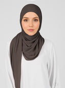 Dark Brown Instant Hijab