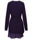 Deep Plum Long Sleeves Modest Basic Blouse