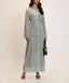 Elegant Geometric Long Bell Sleeve A-Line Modest Chiffon Cardigan