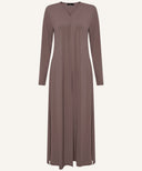 Taupe A-Line Long Sleeve Jersey Cardigan
