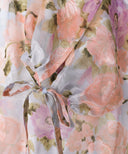 Ice Blue Fil Coupe Floral Tiered Maxi Cardigan