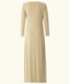 Ivory Long Sleeve Maxi Slip Dress