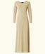 Ivory Long Sleeve Maxi Slip Dress