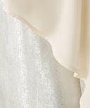 Ivory Overlay Cape Gown A-Line Maxi Dress