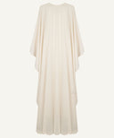 Ivory Overlay Cape Gown A-Line Maxi Dress
