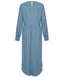 Tealish Long Sleeves Modest Midi Dress