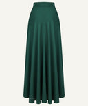 Jewel Green Flared Chiffon Skirt