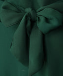 Jewel Green Flared Chiffon Skirt