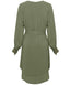 Light Sage Buttoned Cuff Long Sleeves Modest Tunic