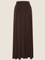 Mahogany Brown A-Line Jersey Maxi Skirt