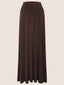 Mahogany Brown A-Line Jersey Maxi Skirt