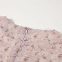 Mauve Moment Print Long Sleeve Draped Blouse