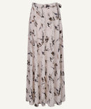 Mauve Chalk Printed Flared Skirt