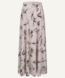 Mauve Chalk Printed Flared Skirt